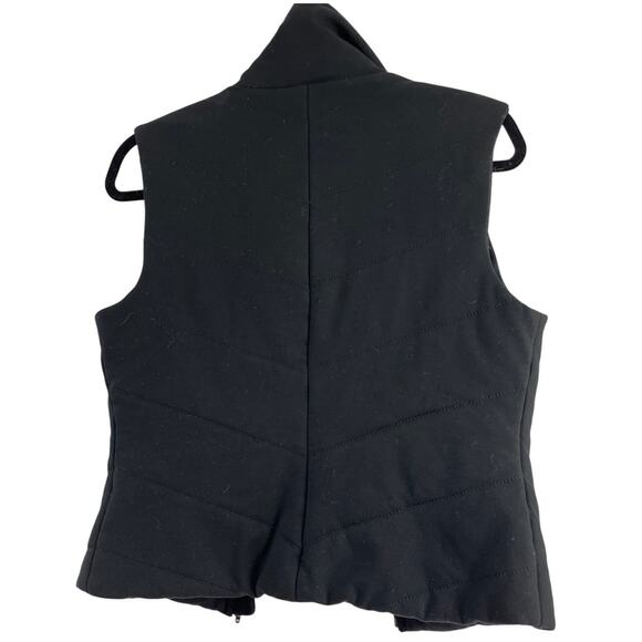 Coldwater Creek Poly Filled Black Full Zip Vest Women's XS (4-6) Seamed Layer - Picture 4 of 7